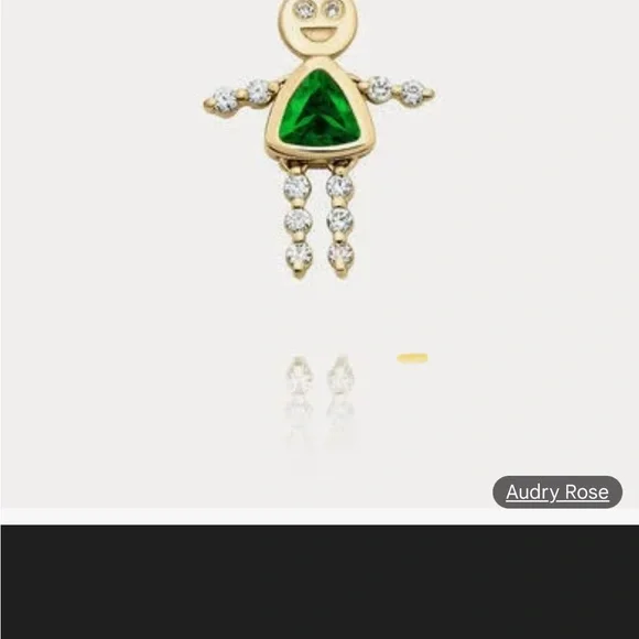 AUDRY ROSE 14K / EMERALD “LULU” PENDANT W/ ANCHOR CHAIN
REAL EMERALD & DIAMONDS - Picture 4 of 6